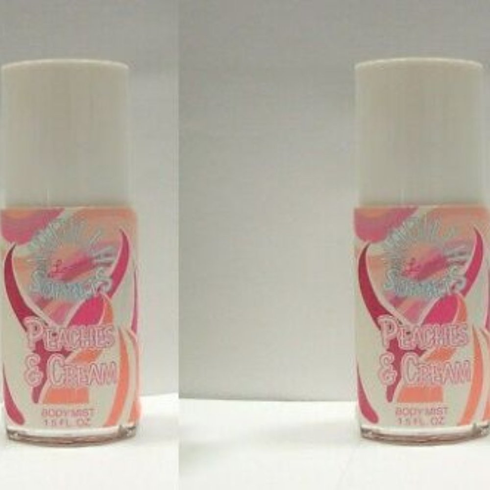 Love's Vanilla Sorbets Peaches & Cream Body Mist x 2 Bottles 1.5 oz each - RARE